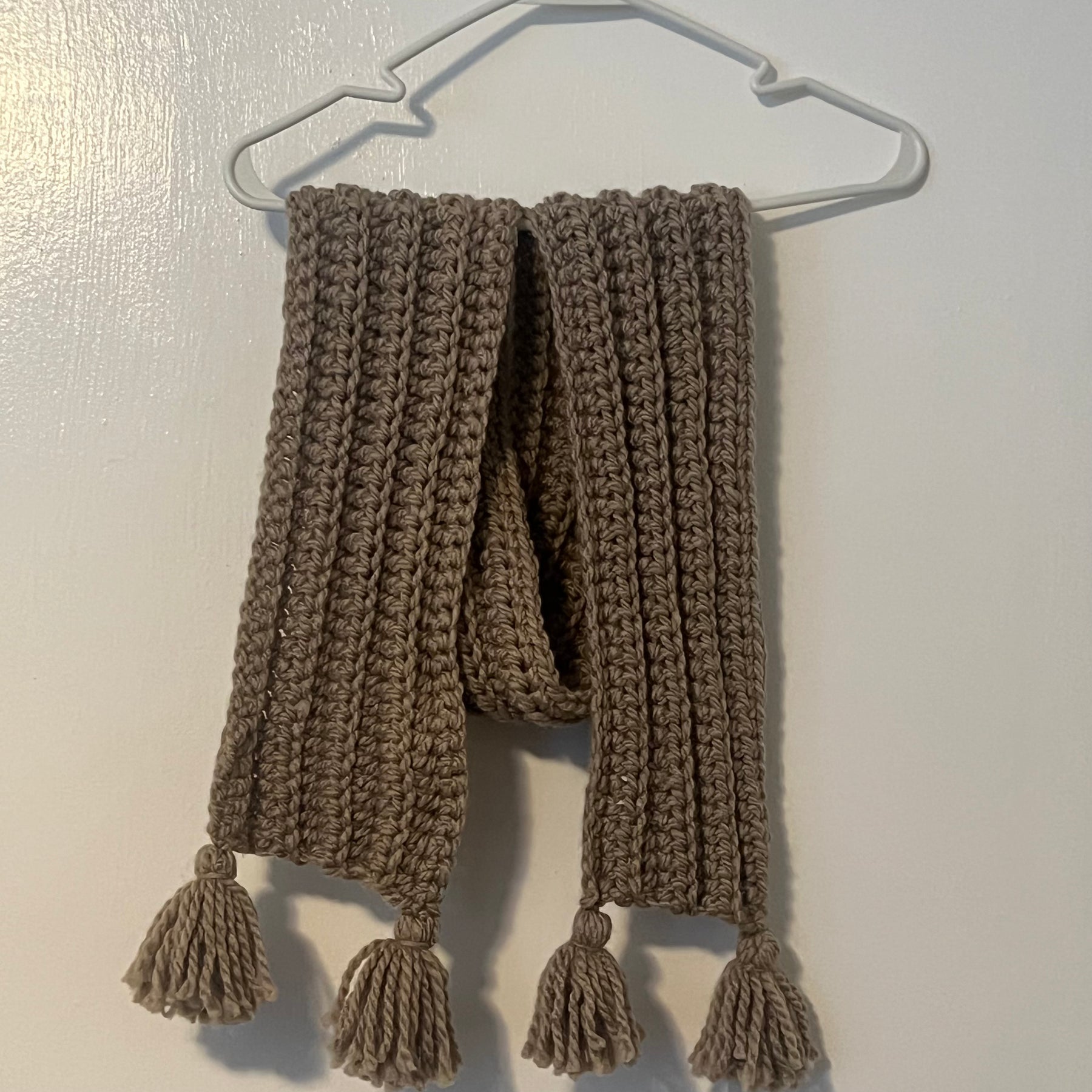 Taupe Scarf with Tassle