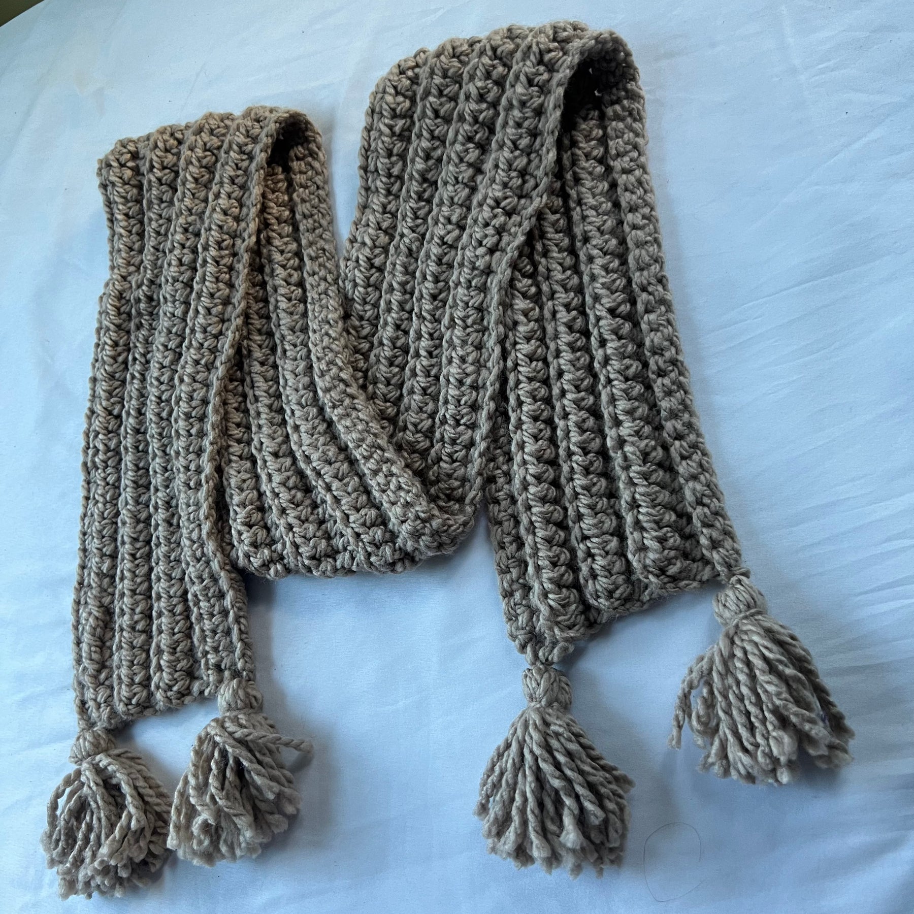 Taupe Scarf with Tassle