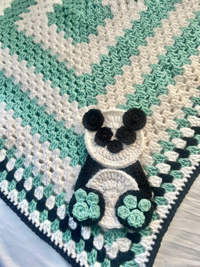 Handmade Crochet Baby Panda Blanket