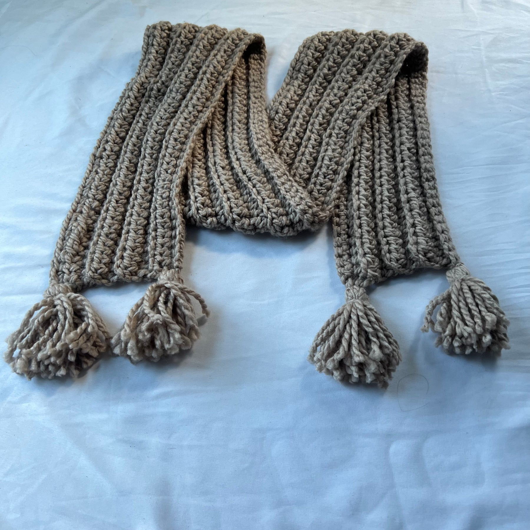 Taupe Scarf with Tassle