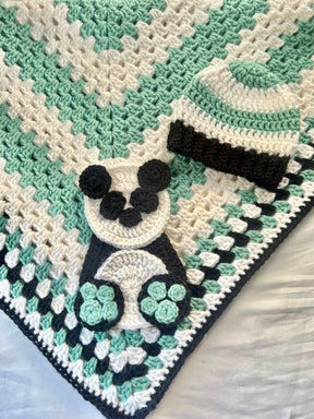 Handmade Crochet Baby Panda Blanket